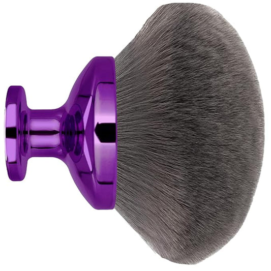 Extra Large Body Makeup Brush For Self Tanner, Leg Makeup &Bronzer Blend,90 mm Wide-headed Kabuki Brush Provides More Even &Pretty Application, Sunscreen Face& Back Makeup Brush, Wet&Dry Use- Purple