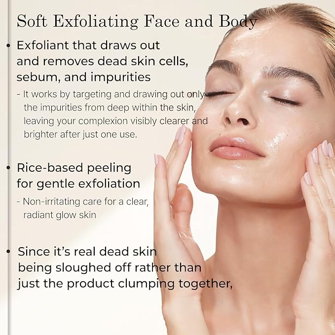 Peel Shot Glow Rice Ampoule Duo, 2PCS Black and White Rice Peeling, Soft White Rice Ampoule Duo and Black Rice Exfoliating Peeling for All Skin Types(Black+White, 100ML)