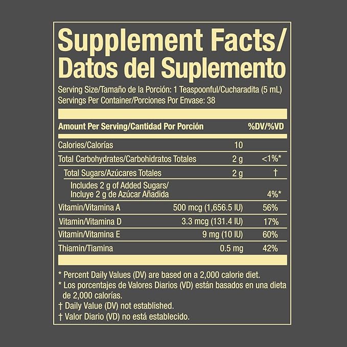 Emulsion de Escocia Cod Liver Oil Liquid for Kids – Cherry, Orange & Strawberry Banana – Omega 3, Vitamins A, D, E & B1 – Dietary Supplement – 6.5 Fl Oz | 3-Pack