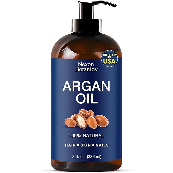 Argan Oil for Hair Growth 8 fl oz - 100% Natural Moroccan Argan oil for Face, Body, Skin and Nails - Aceite de Argan