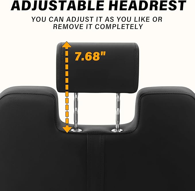 Professional Barber Chair for Barbershop Hydraulic Reclining Heavy Duty Salon Chair, 360 Degree Swivel for Hair Stylist Tattoo Home