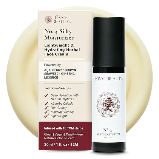 Silky Moisturizer – Firming Face Cream with Natural Peptides & Açai Oil – Hydrating, Non-Greasy Herbal Moisturizer for Wrinkles – Lightweight Barrier Repair for Dry, Sensitive & All Skin Types – 1oz