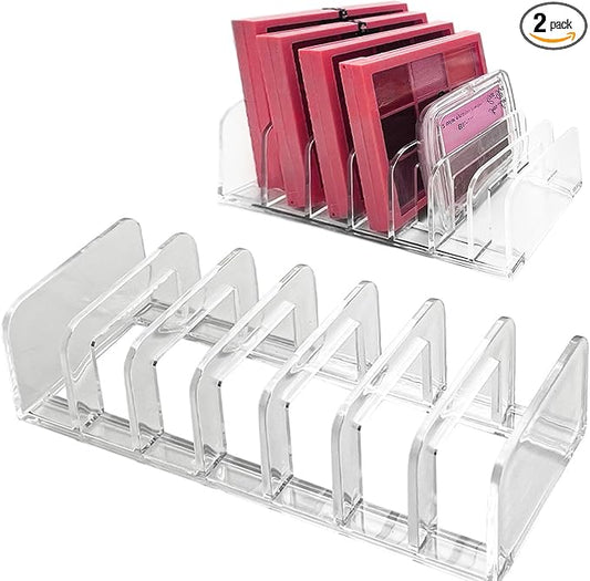 Makeup Palette Organizer,Acrylic Eyeshadow Palette Pallet Holder,7 Sectons
