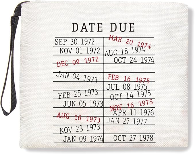 Funny librarian gifts makeup bag