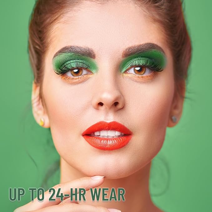 UCANBE Green Single Eyeshadow Palette, Highly Pigmented Matte Eye Shadow Powder, Professional Long-Lasting Waterproof Makeup Palette