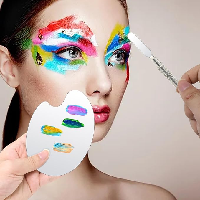 yueton 2SET Stainless Steel Color Palette Makeup Mixing
