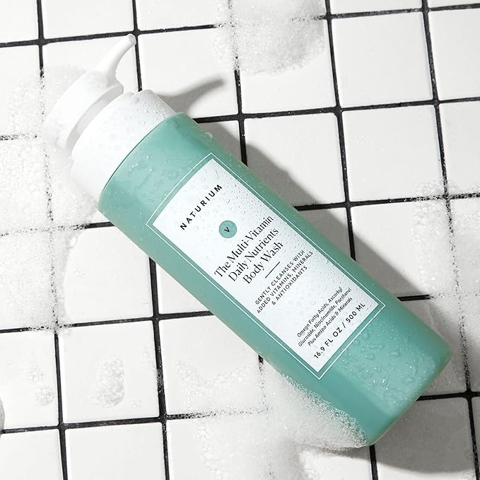 Naturium The Multi-Vitamin Daily Nutrients Body Wash, Hydrating Cleanser, 16.9 oz