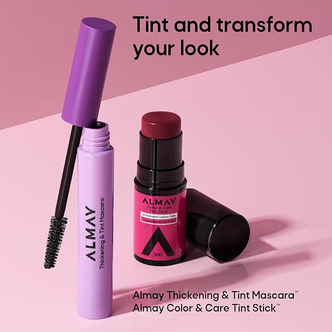 Almay Lip and Cheek Tint, Color & Care Tint Stick, Multi-Use Moisturizing Blush and Lip Color, Dewy Finish, 100 Natural Flush, 0.25 oz