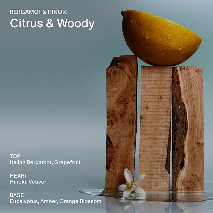 Salt & Stone Body Mist, Bergamot & Hinoki Scent, Skincare Infused Hair & Body Spray for Women and Men, Hydrating Fragrance with Glycerin and Red Algae, Vegan, Cruelty Free, 3.4 fl oz