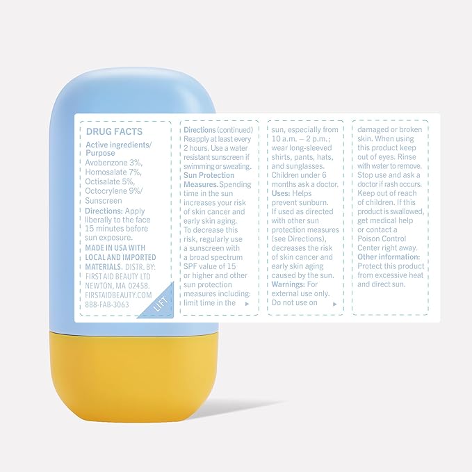 First Aid Beauty - Hydrating Sunscreen Milk with Colloidal Oatmeal, Broad Spectrum SPF 45, Non-comedogenic SPF Formula Helps Nourish Skin with Organic UV Filters & Glycerin, 24-hour Hydration, 1.7 oz