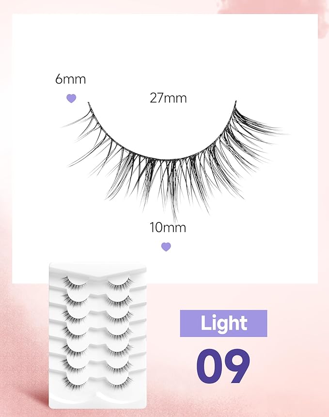Natural False Lashes Natural Looking False Eyelashes Short Eyelashes Light-09