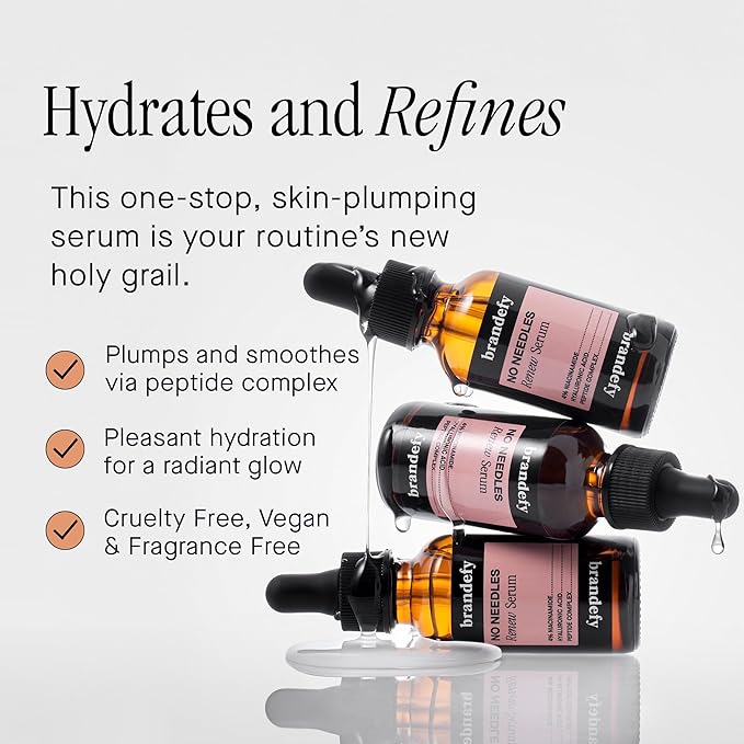 Brandefy Holiday Luxe Essentials Set - Superfood Nourish Cleanser, No Needles Renew Serum, Clinical Vit C + E + Ferulic Defend Serum and Tri Lipid Replenish Treatment