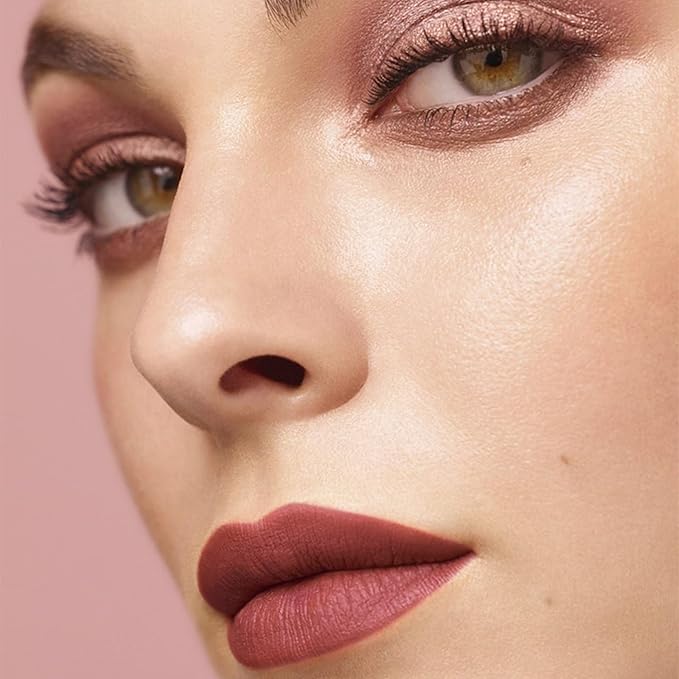 Matte Lipstick for Women, Long Lasting Moisturizing Lip Stain, Waterproof Lip Color Makeup (Reddish Brown)