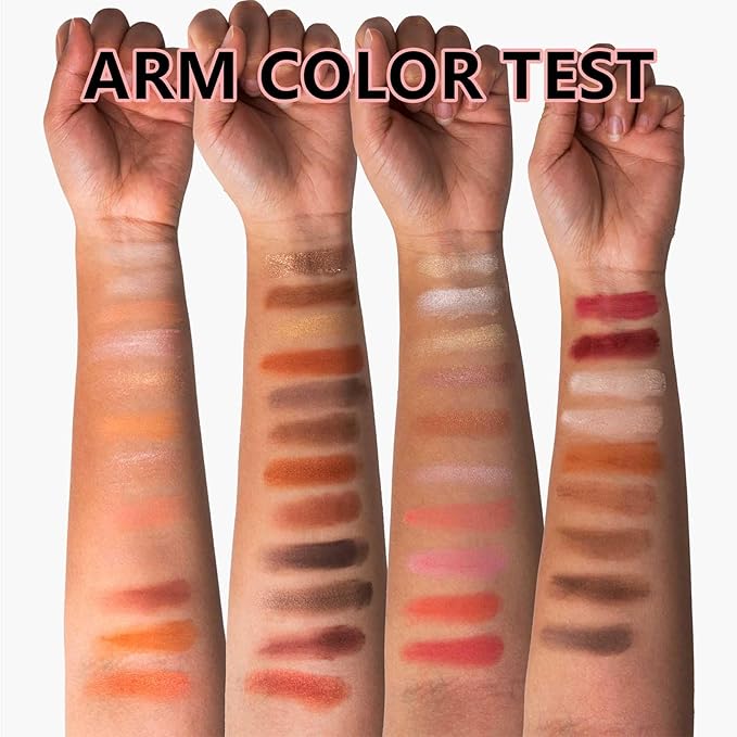 Makeup Palette,Eyeshadow & Highlighter & Blush & Contouring,4-Layer Book-Style Foldable Makeup Palette Set,Matte Glitter Metallic Shimmer, Highly Pigmented Long Lasting Make Up Pallet(43 Colors)