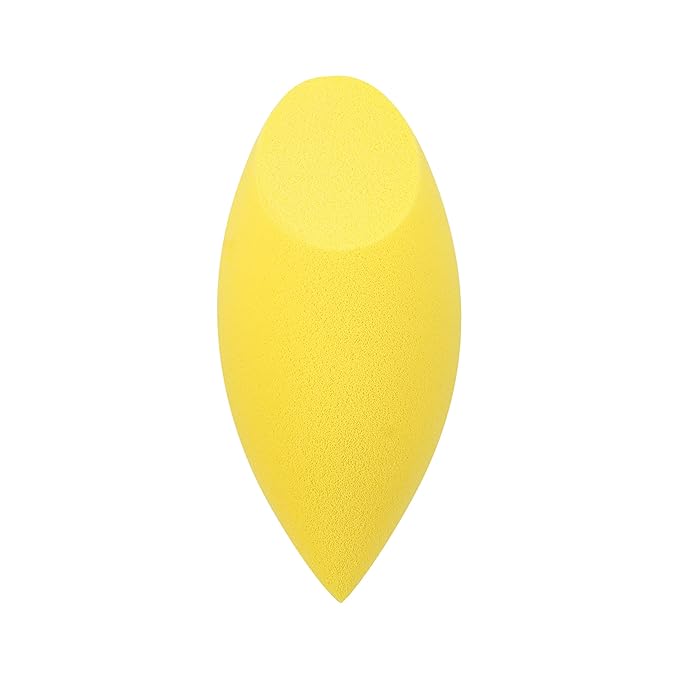 Real Techniques Miracle Concealer Sponge, Makeup Blending Sponge For Liquid & Cream Concealer, Elongated Shape For Precise Application Under Eyes & Tight Areas, Yellow, Latex-Free Foam, 1 Count