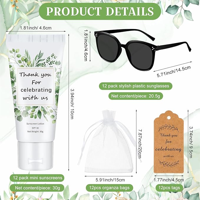 12 Sets Mini Sunscreen and