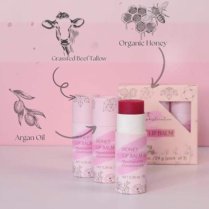 Organic Honey Lip Balm - 100% oz)