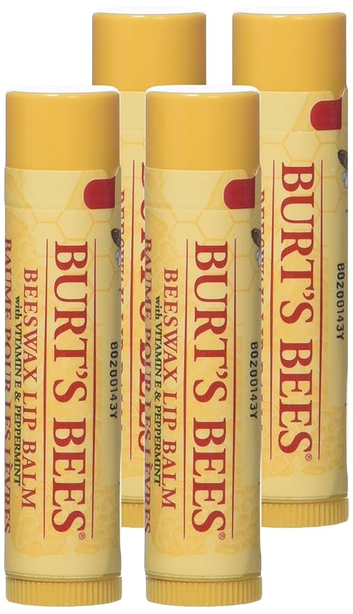 Burt's Bees Beeswax Lip Balm Tube, 15-Ounce Tubes (Pack of 4)
