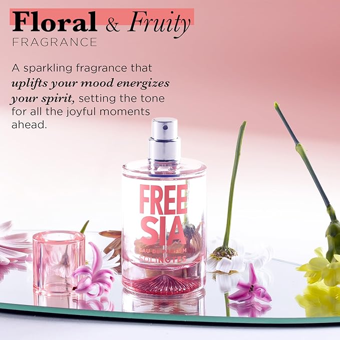 SOLINOTES Freesia Perfume for Women - Eau De Parfum | Delicate Floral and Soothing Scent - Made in France - Vegan - 1.7 fl.oz