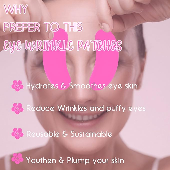 CCbeauty Reusable Under Eye Patches + Eye Cream Applicator Value Set | 100% Silicone Eye Gel Pads | Boost Hydration | Minimize Fine Lines + Wrinkles + Dark Circles | Storage Tin Included | Mango