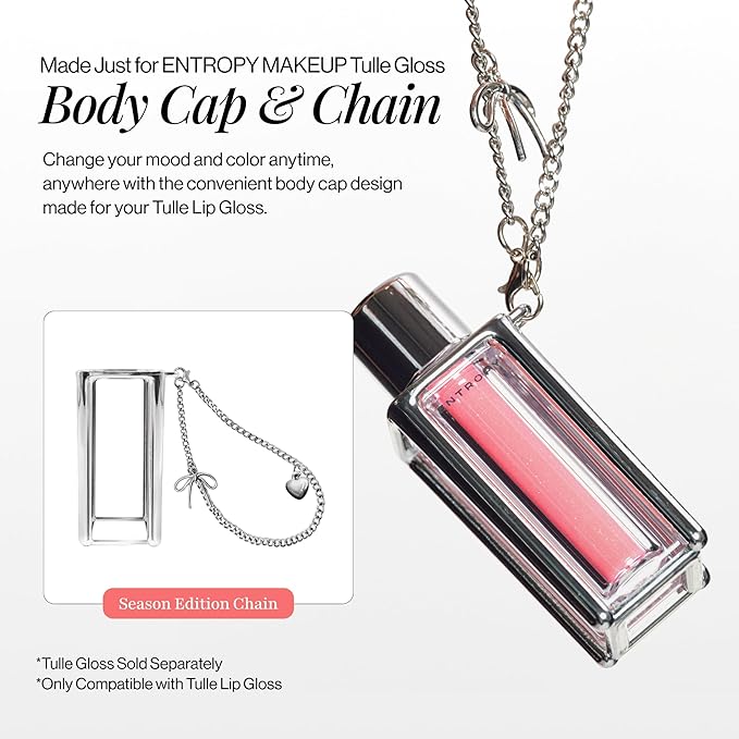 ENTROPY MAKEUP Tulle Lip Gloss, Lightweight 3D Pearl Shimmer, Ultra-Gloss High Shine, Non-Sticky Moisturizing Lip Gloss with Peptide Complex, Voile