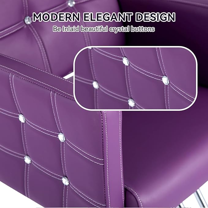 Purple Hair Salon Chair, Styling Chair for Stylist, Barber Chair for Home, Height Adjustable Hydraulic Pump, Multifunctional Hairderss Braider Chair for Women(Purple)