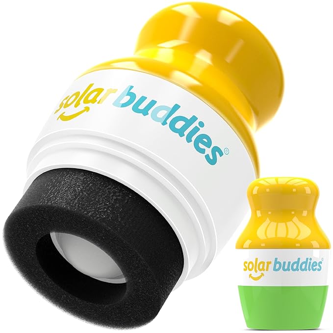 Solar Buddies Sunscreen Applicator - Single Green - Refillable Roll on Sponge Sunscreen, Suncream & Lotion Applicator For Kids, Adults & Families - Holds 3.4fl oz, Perfect Size for Travel