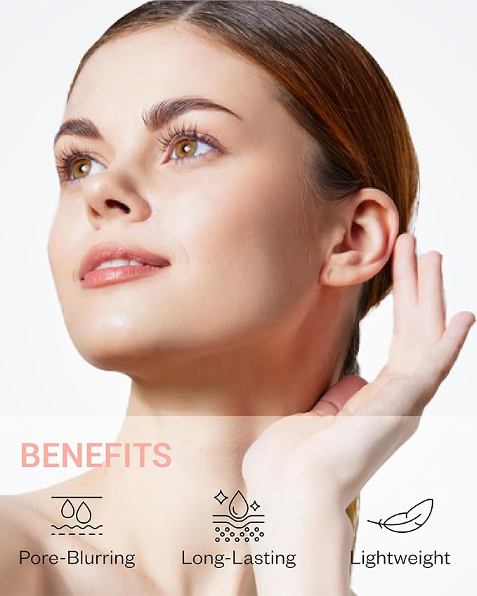 VDL Velvet Blur Makeup Primer (Matte Finish, 1.01fl oz) - Korean Makeup Base for Perfect, Flawless, Smooth Skin. Oil Control, Makeup Enhancer for All-Day Long Wear.