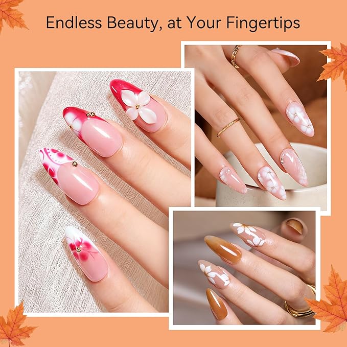 Makartt Clear Blooming Gel 15ml UV LED Soak Off Nail Art Polish for Spreading Effect Marble Nail Polish Gel Paint Nail Designs for DIY Color Flower Watercolor Magic Beauty Gift