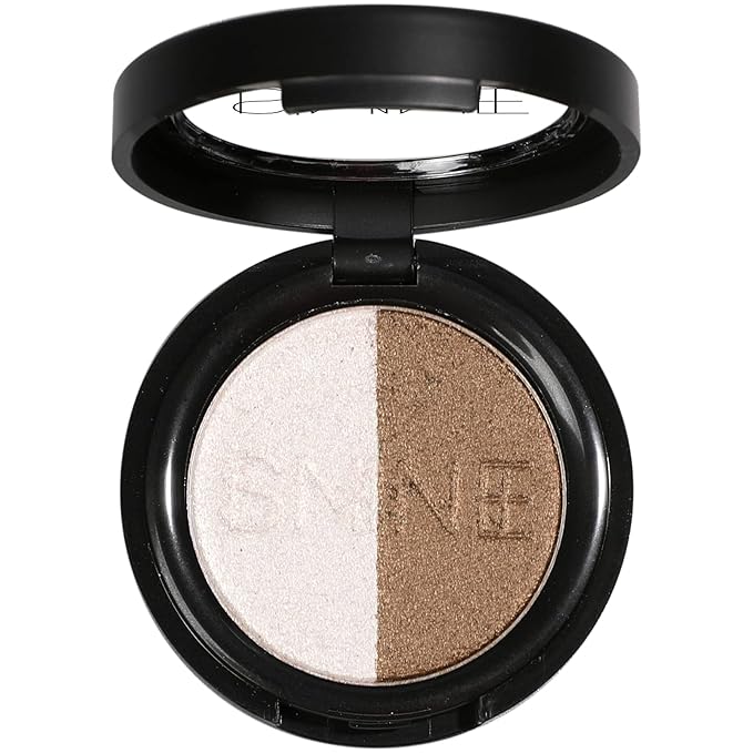 IS'MINE Single Duo Shimmer Brown Eyeshadow, Dual Color, Longwear, White Eye Makeup for Day & Night