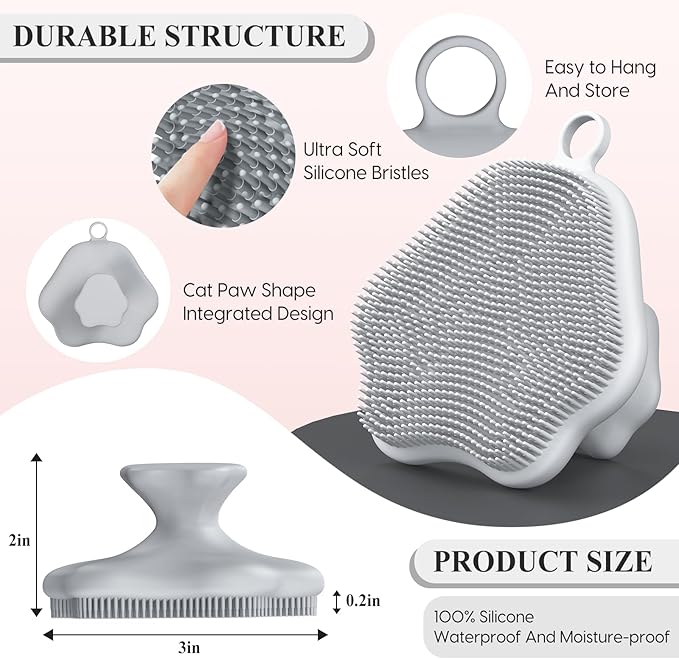 VWMYQ Silicone Face Scrubber - Exfoliating Face Scrubber for Women and Man, Gentle Facial Cleansing Brush Blackhead Acne Pore Pad Cradle Cap, Manual Soft Face Wash Brush for Deep Skin Care