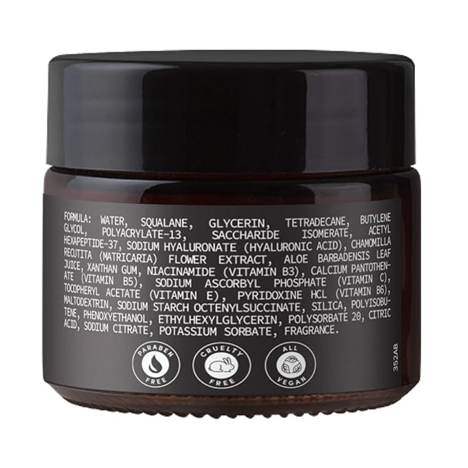 Vegan Face Moisturizer with Hyaluronic Acid, Aloe Vera and Niacinamide | 2 ounce | Cruelty Free, Paraben Free, Natural Ingredients | Light Weight Daily Use Moisturizing Cream