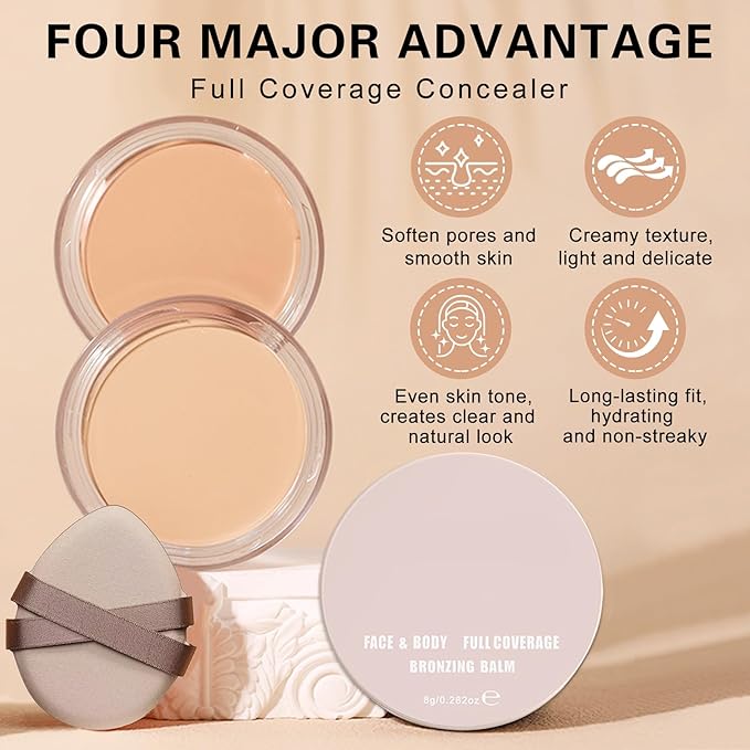 Under Eye Concealer Full Coverage,Under Eye Corrector for Dark Circles,Pot Concealer for Older Women,Teenagers,Middle-aged,Corrector de Ojeras,Waterproof Under Eye Brightener (07 AMBER)