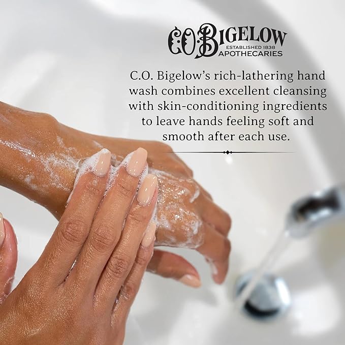 C.O. Bigelow West Village Rose Hand Wash, Iconic Collection Liquid Hand Soap with Shea Butter, Glycerin, Aloe Vera, 10.5 Fl Oz