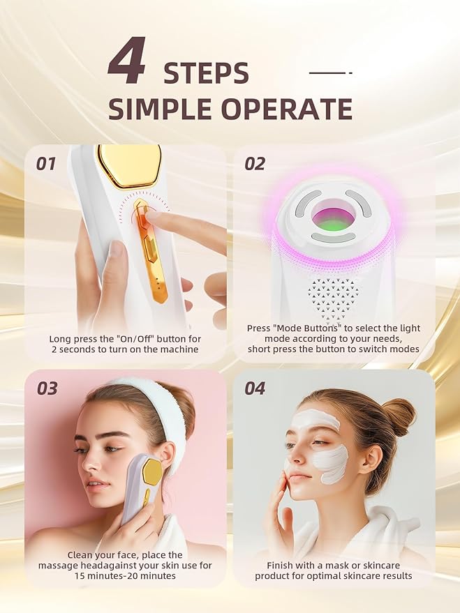 Facial Massager Tool, Beauty Device for Face and Full Body, Portable Face Lift Device for Skin Care, Against Dullness, Neck Massager for Women