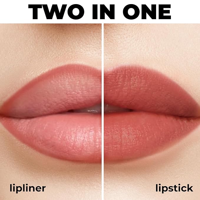 Matte Gel Lip Liner Pencil - Weightless & CreamyTexture - Sharpenable - Longwear & Waterproof - High Pigmented & Flawless Finish - Cruelty-free & Paraben-Free - 403, 1,7g/0.05oz. (Burnt Ocher)