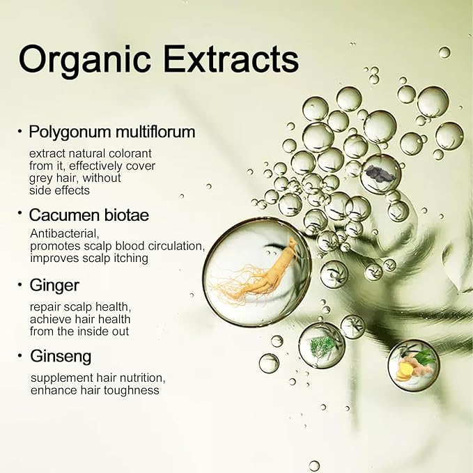 Hair Dye Shampoo, Gray Hair Coverage Dye Shampoo, Hair Color Shampoo for All Hair Types, Champu Para Canas, Suitable for Home and Salon (Dark Wine Red)