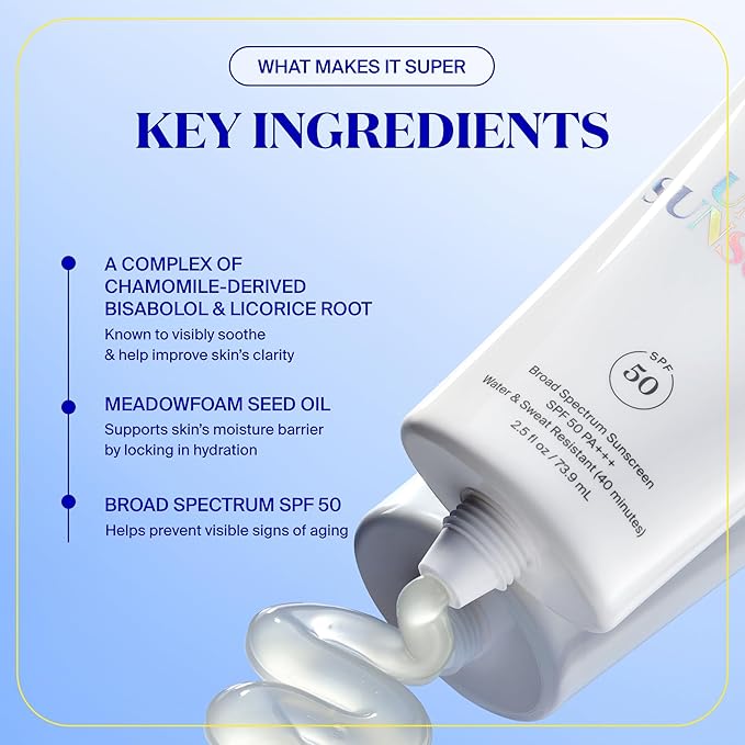 Supergoop! Unseen Sunscreen - SPF 50 - Clear & Invisible Face Sunscreen + Broad Spectrum + Makeup-Gripping Primer - Weightless, Scentless, Oil Free - For All Skin Types & Tones - 2.5 fl oz