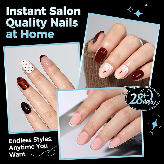 Short Oval Round Nail Tips: 360Pcs Soft Gel Pre-shaped Full Cover Half Matte Short Oval Gel Nail Tips Press on Fake Nails Acrylic for Nail Extension DIY Salon 12 Sizes