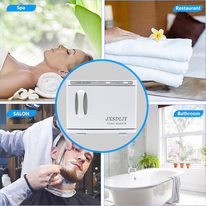 Hot Towel Warmer for Salon Beauty Bathroom Hot Towel Cabinet 2-in-1 Personal 8L Small Capacity owel Warmers Spa, Upgrade Fast Heating Towel Heater Towel Steamer (8L, White)…