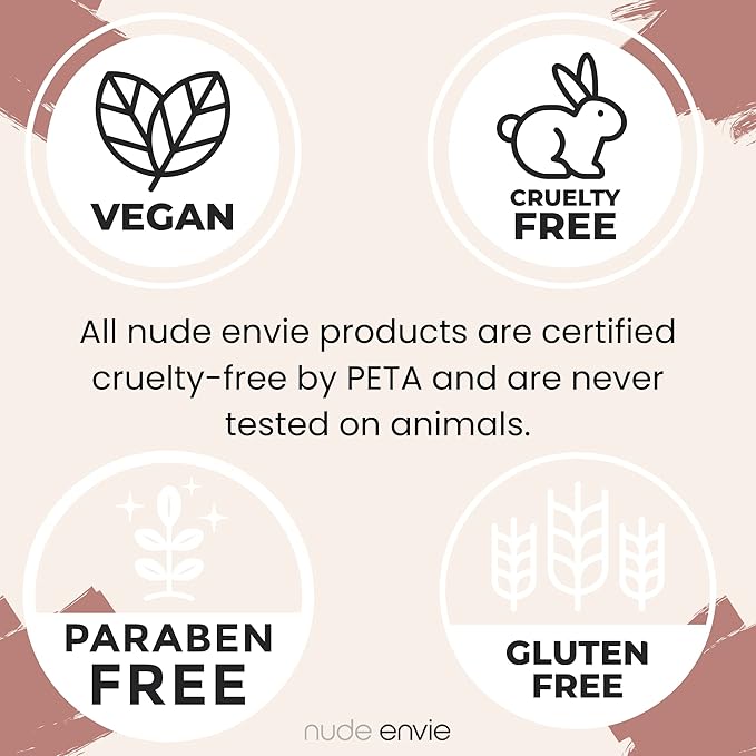 Nude Envie - Powder Blush - Silky Texture & Easy Application - Pigmented Long-Lasting Shimmer Finish - Infused With Crushed Pearls - Mirror Compact - Vegan, Paraben-Free & Cruelty-Free - Enchant