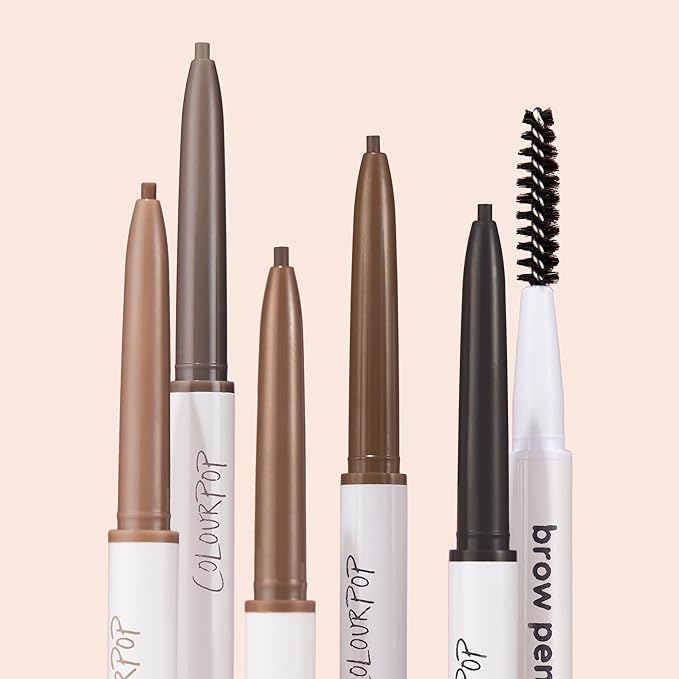 ColourPop Defining Eyebrow Pencil - Precision Brow Pencil Tip for Natural Hair-Like Strokes - Long-Lasting Buildable Color with Attached Spoolie & No Sharpening Needed - Brown (0.003 oz)