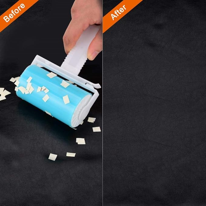 Lint Roller 5 Pack, Reusable Washable Lint Roller Sticky Gel Lint Remover Pet Hair Remover Cleaner for Clothes, Travel Essentials Household Use, Include Large Small Size