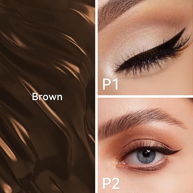 Magnetic Eyeliner Stamp - 2 Styles Winged Cat Eye Stencil, Waterproof Liquid Eye Liner Pen for Beginners, Dual Winged Tips for Left & Right Eyes