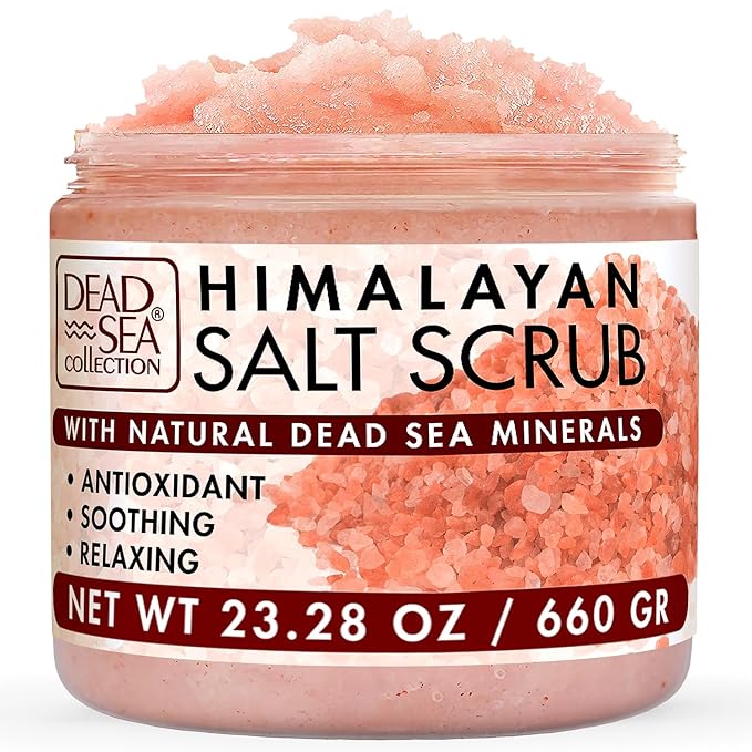 Dead Sea Collection Himalayan Salt Scrub – Exfoliating Body Scrub for Women – Moisturizing and Nourishing Skin – with Pure Oils and Dead Sea Minerals (23.28 Oz)