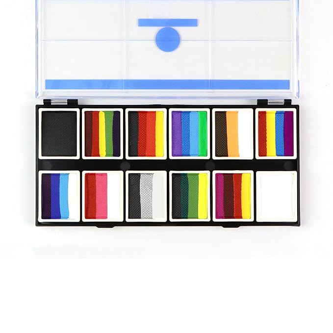 Narrative Cosmetics Colorwave 12-Color Palette - Water-Activated Makeup for Face & Body - Ideal for SFX, Parties, Cosplay, and Theater