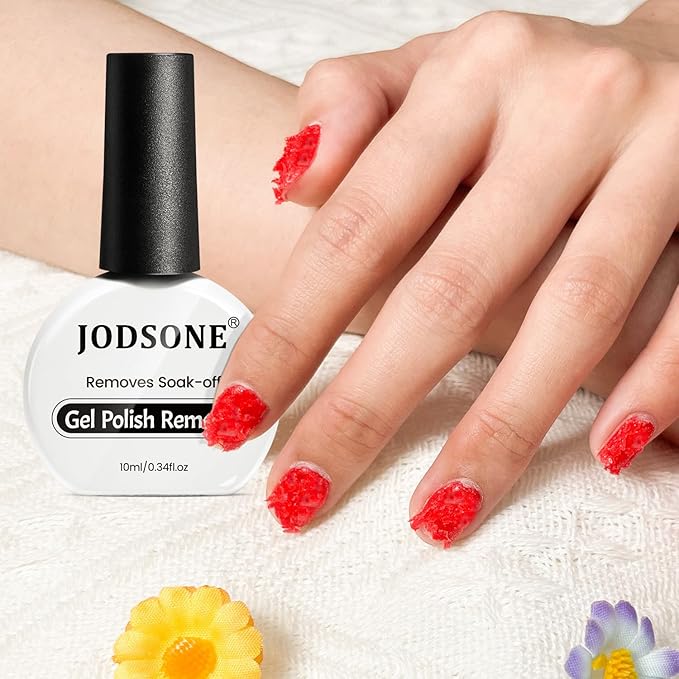 JODSONE 10ml Gel Nail Remover 2Pcs Quick Gel Polish Remover 3-5 Minutes for Nails