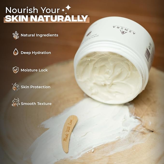 AZMERA Handcrafted Whipped Shea Body Butter – Luxurious Orchid Scented Moisturizer for Dry, Sensitive Skin with Argan Oil & Vitamin E – Vegan, Non-Greasy Skincare – 8.82 oz