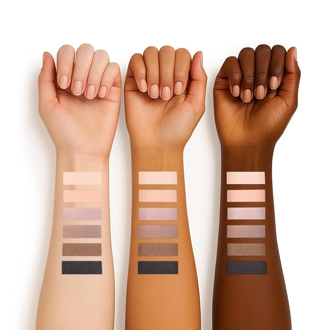 6 Colors Mini Naked Eyeshadow Makeup Palette with Brush Neutral Nude Smoky Eye Shadow Taupe & Brown Matte Make Up Pallet with Mirror Highly Pigmented Long Lasting Waterproof Travel Size Gift Kit