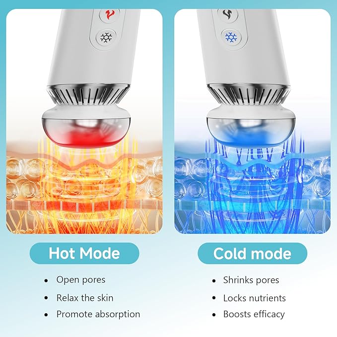 Eye Care Wand, Cold and Hot Skincare Treatment,Face Roller and Eye Massager for Eye Puffiness,Dark Circles and Glow; Depuffing Wand,Facial Skin Care Tools for Women Men (White)